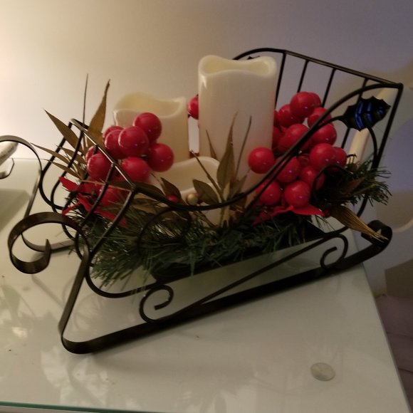 Other - CHRISTMAS SLED WITH 3 BATTERY OPERATED CANDLES